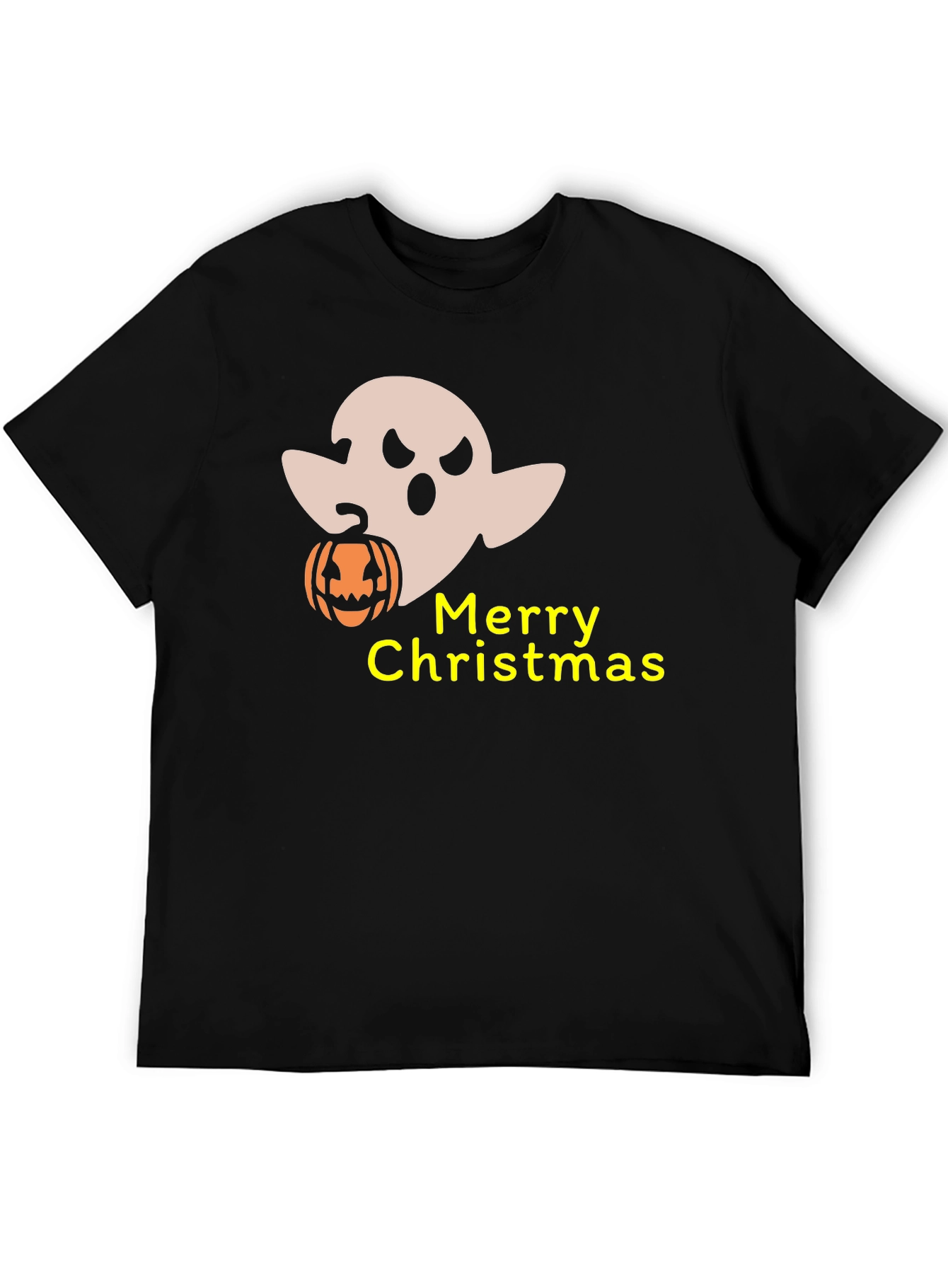 Funny Halloween Ghost Merry Christmas Graphic T-Shirt