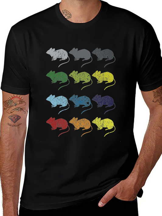 Retro Mouse Graphic T-Shirt - Unisex Black Tee