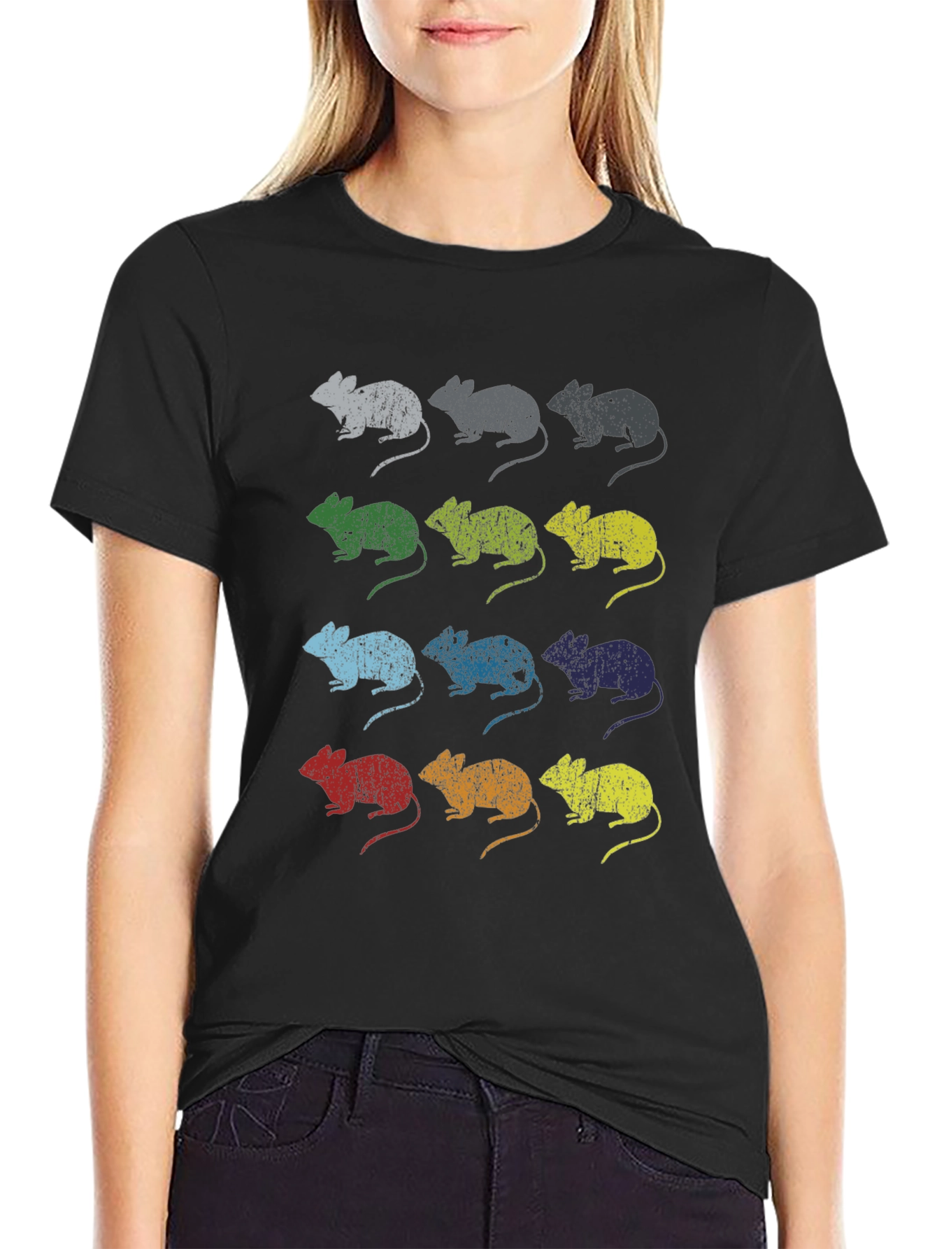 Retro Mouse Graphic T-Shirt - Unisex Black Tee