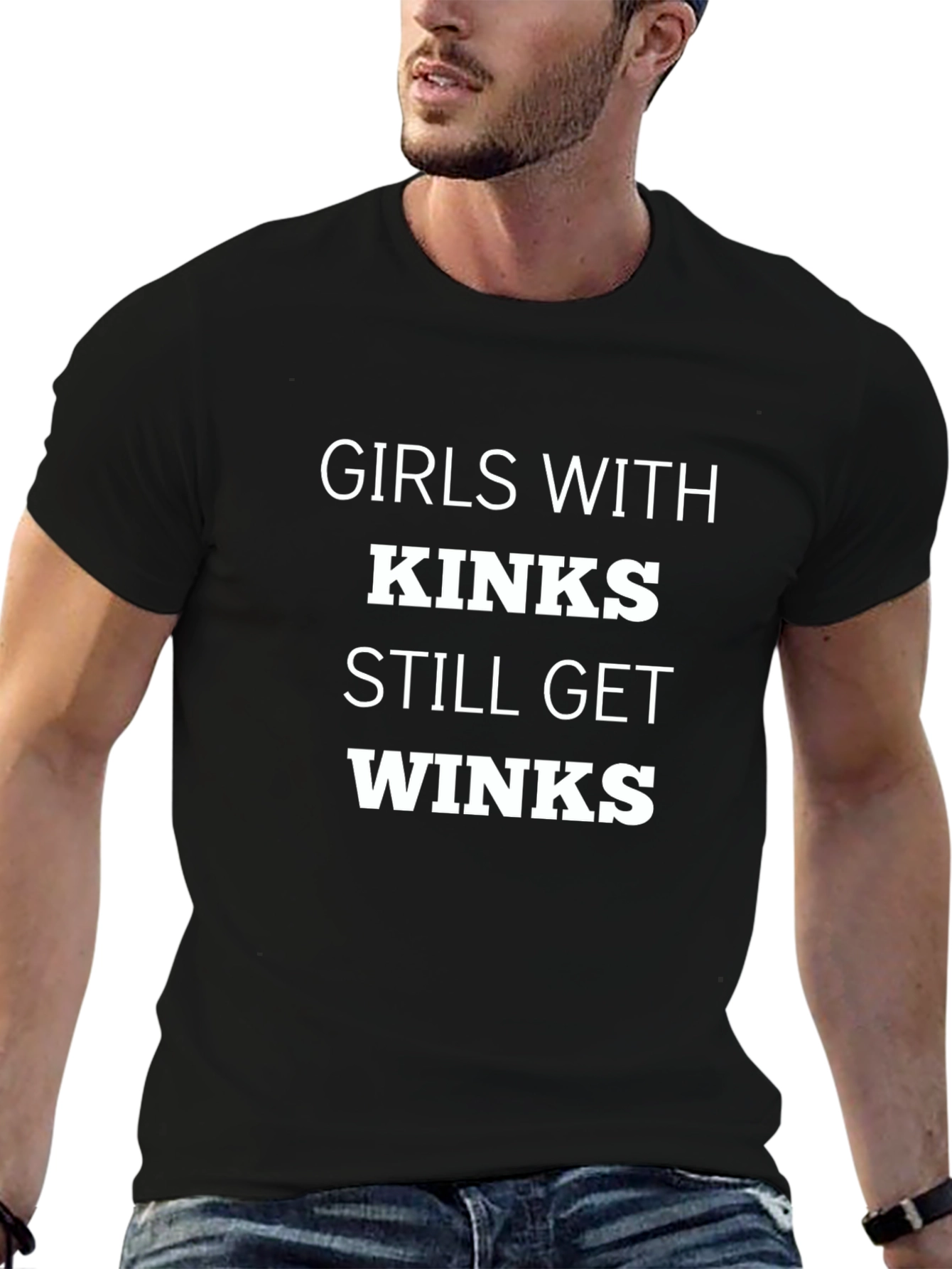 Girls with kinks still get winks T-shirt