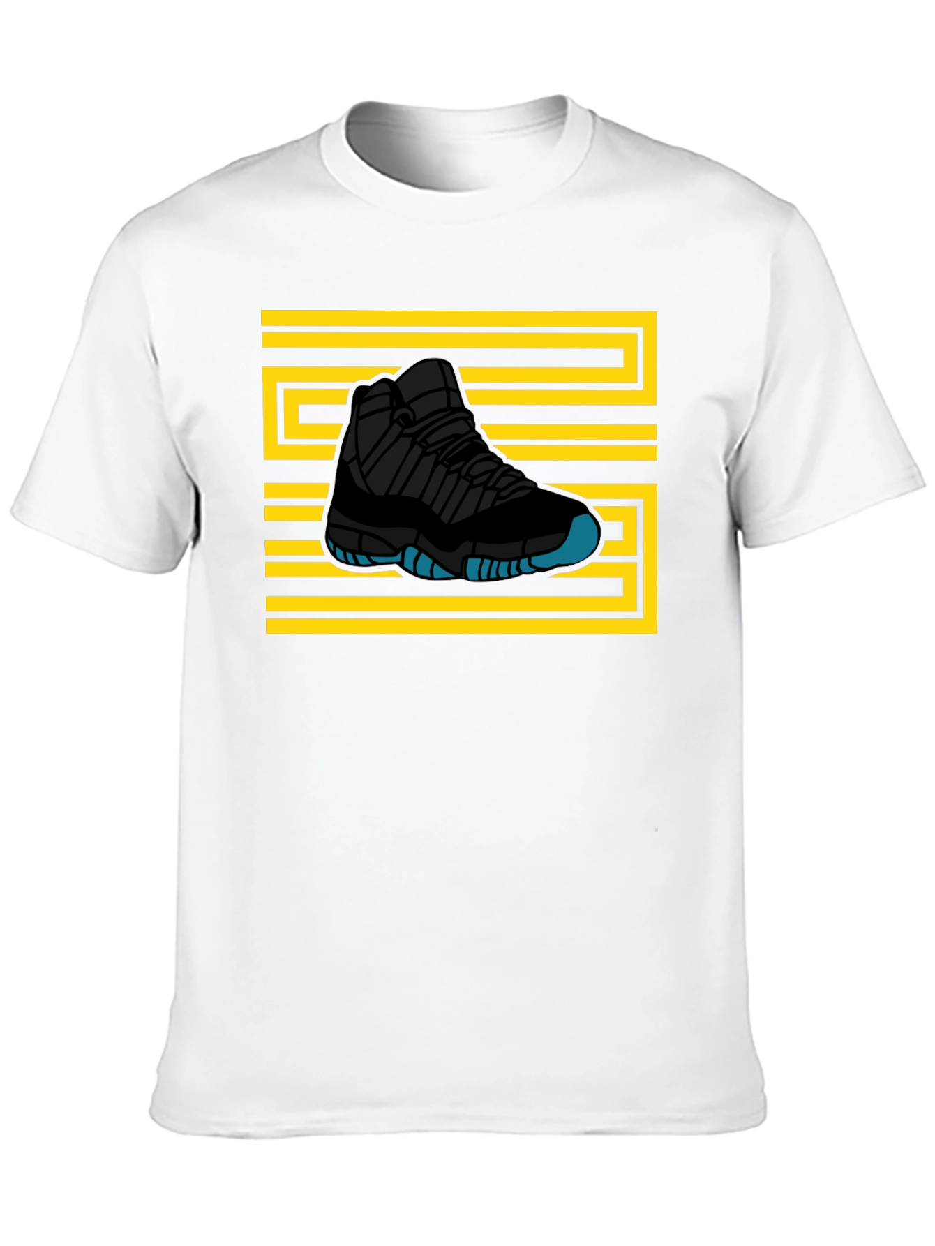 Sneaker Graphic T-Shirt - Black Tee with Shoe Design