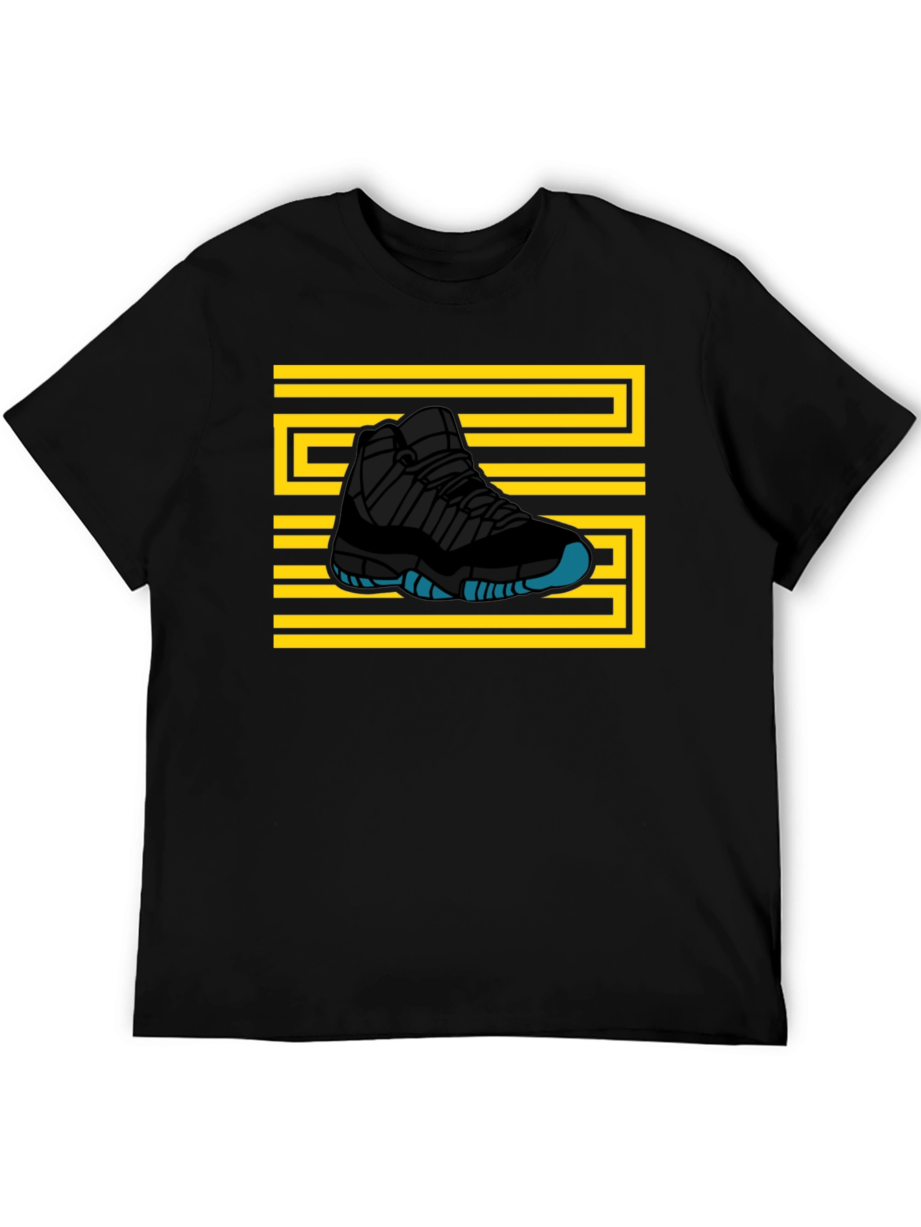 Sneaker Graphic T-Shirt - Black Tee with Shoe Design