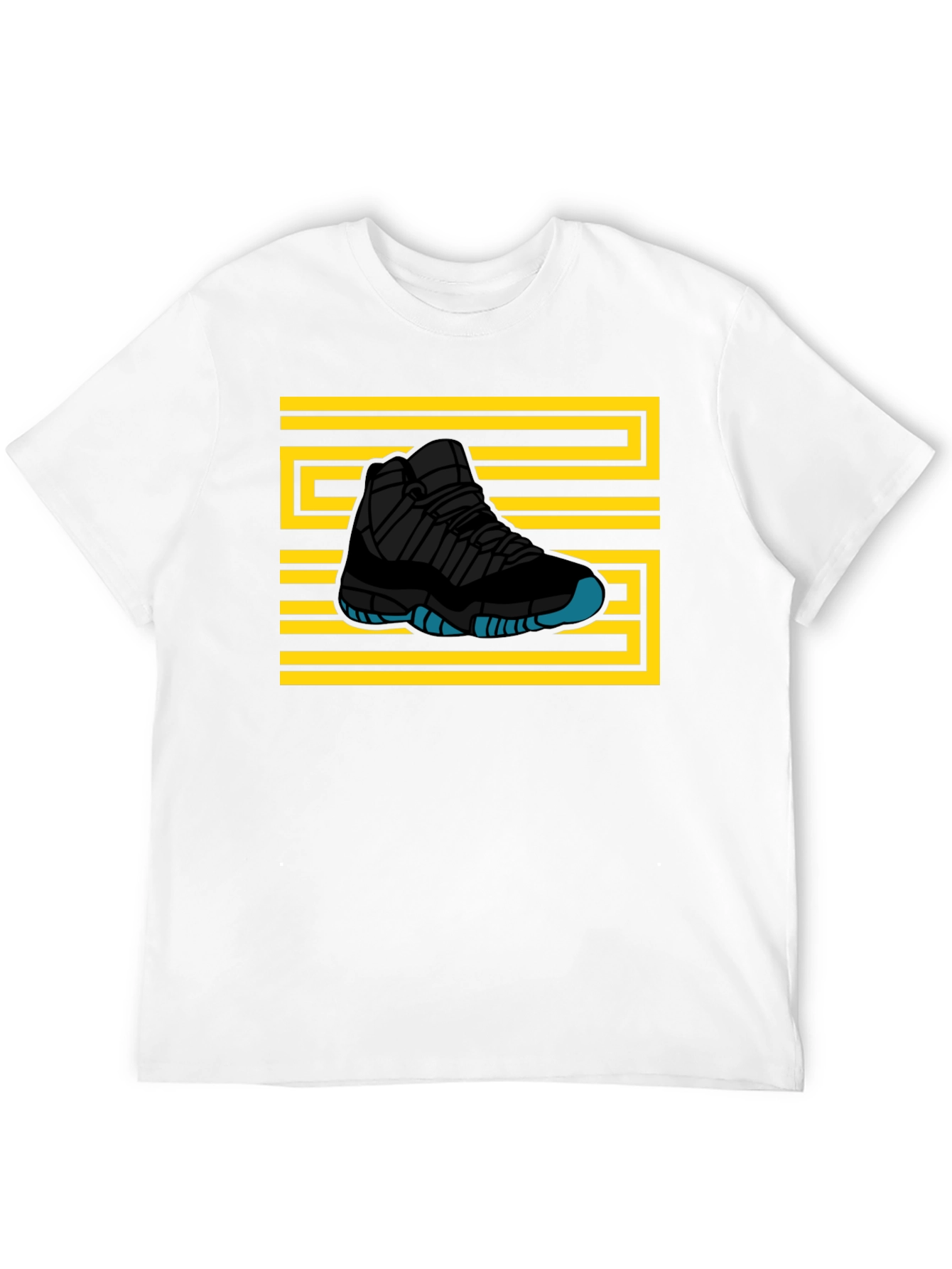 Sneaker Graphic T-Shirt - Black Tee with Shoe Design