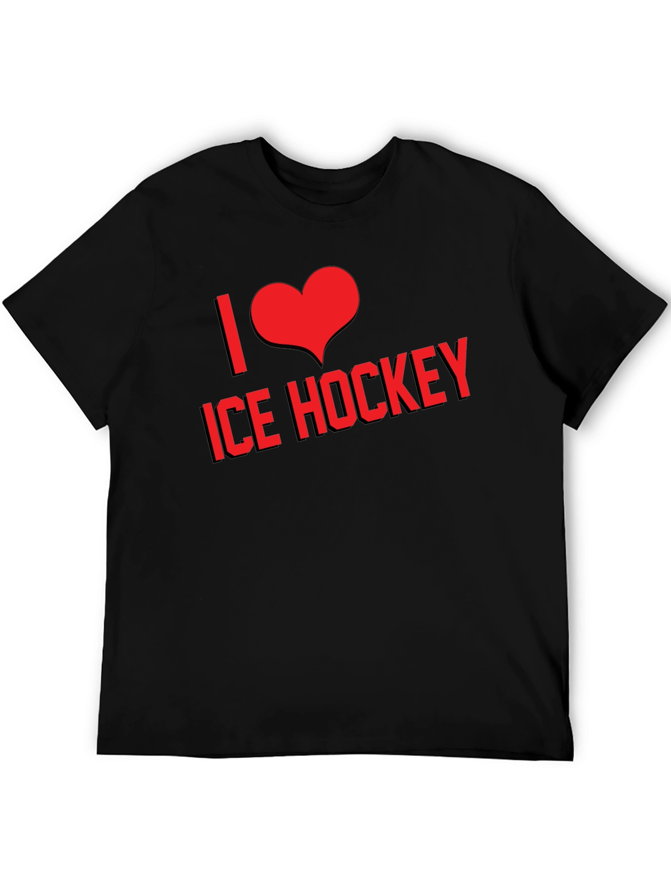 I Love Ice Hockey Graphic T-Shirt