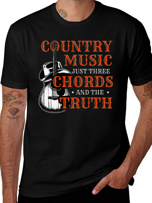 Country Music Guitar T-Shirt: Three Chords & The Truth