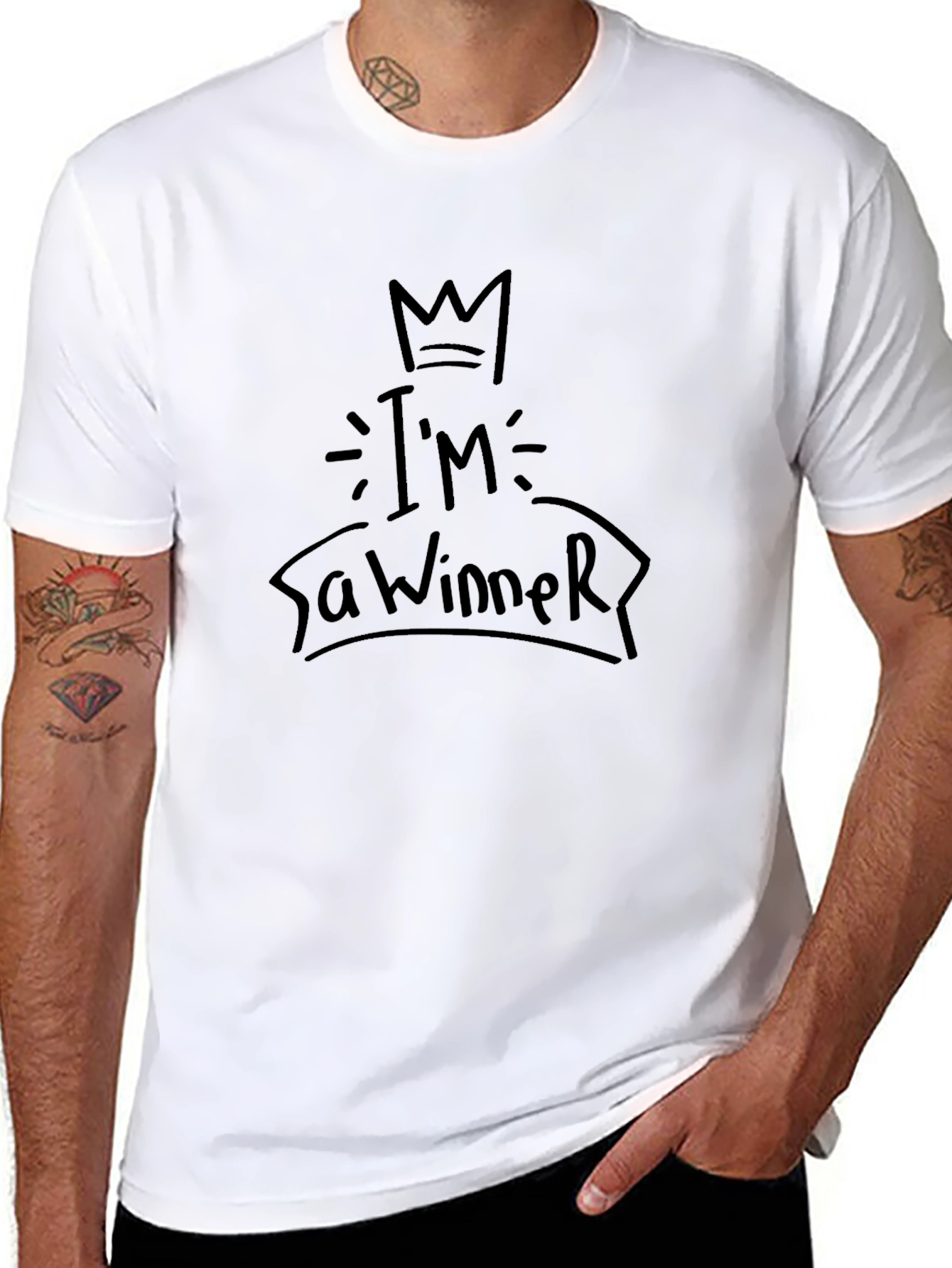 Im a Winner Black T-Shirt - Bold Graphic Tee