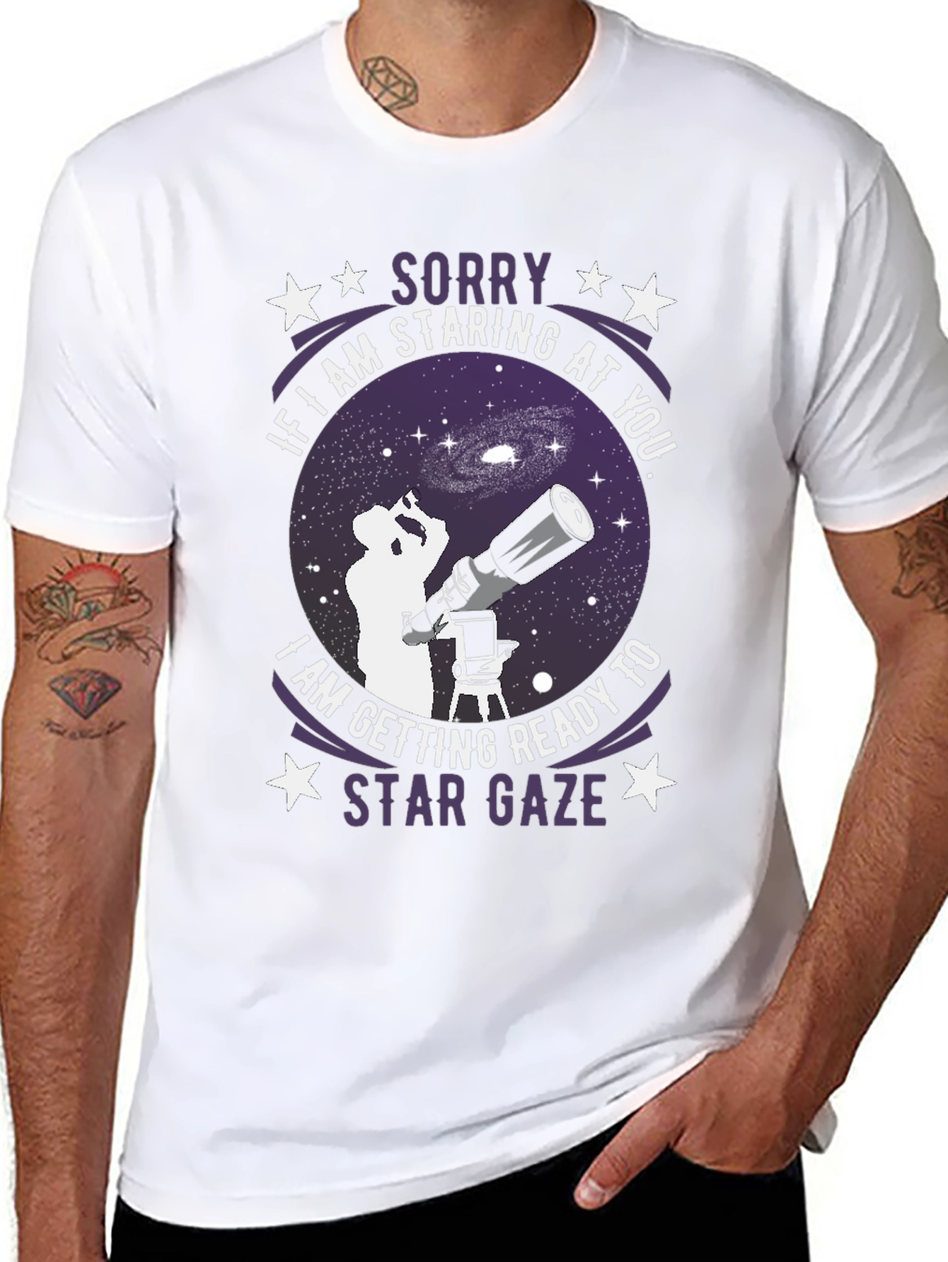 Star Gaze T-Shirt - Sorry If Im Staring!