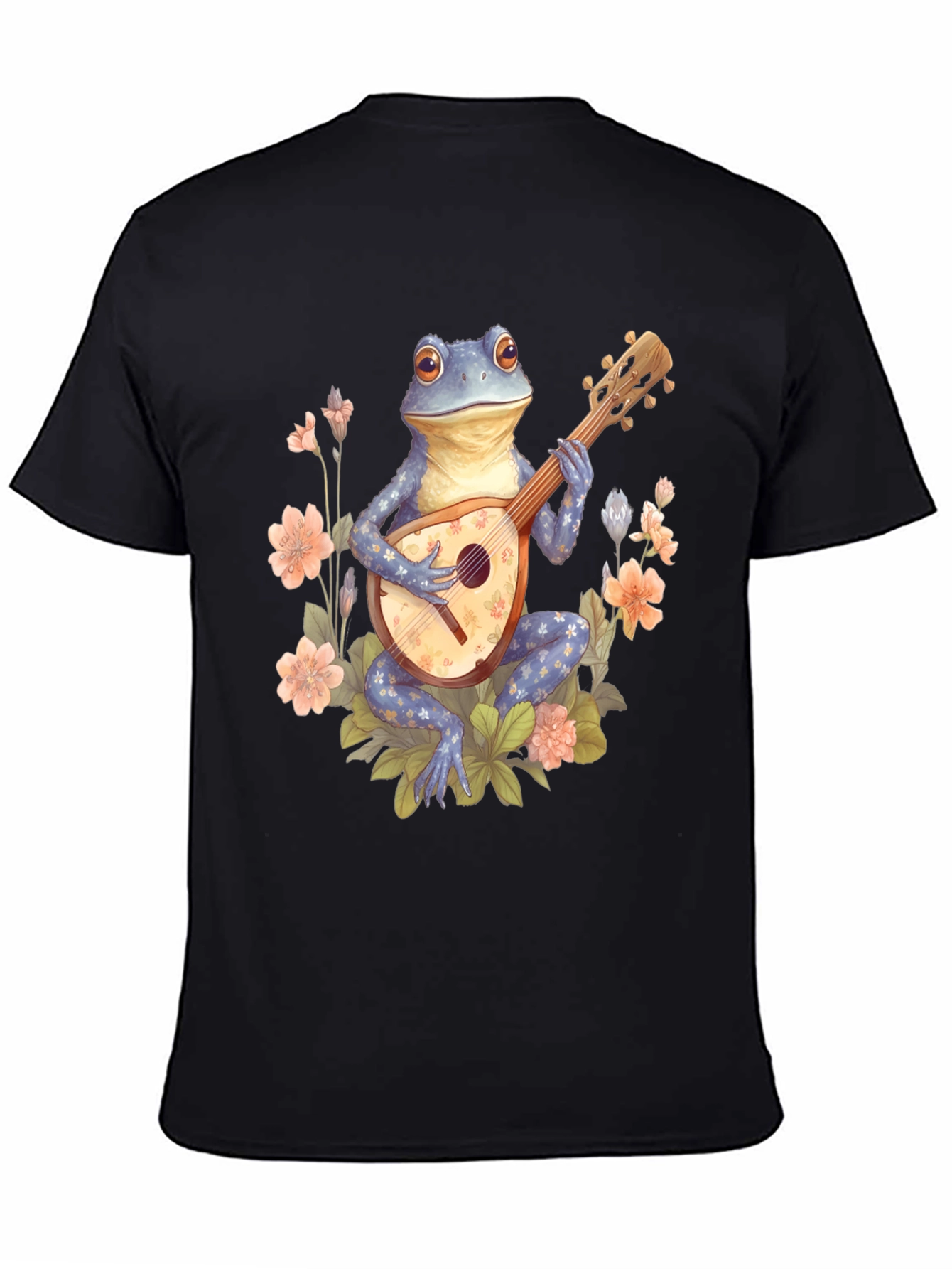 Frog Musician Graphic Tee - Black