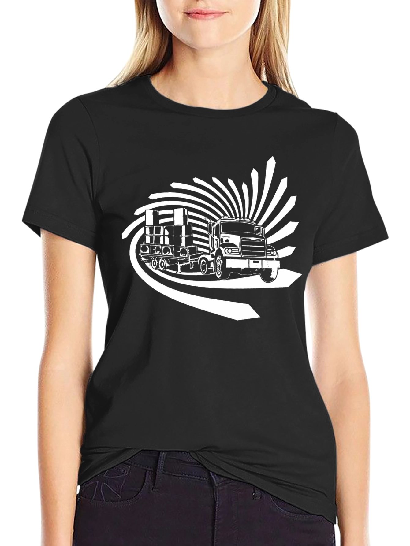 Trucker Black T-Shirt: Haul in Style!