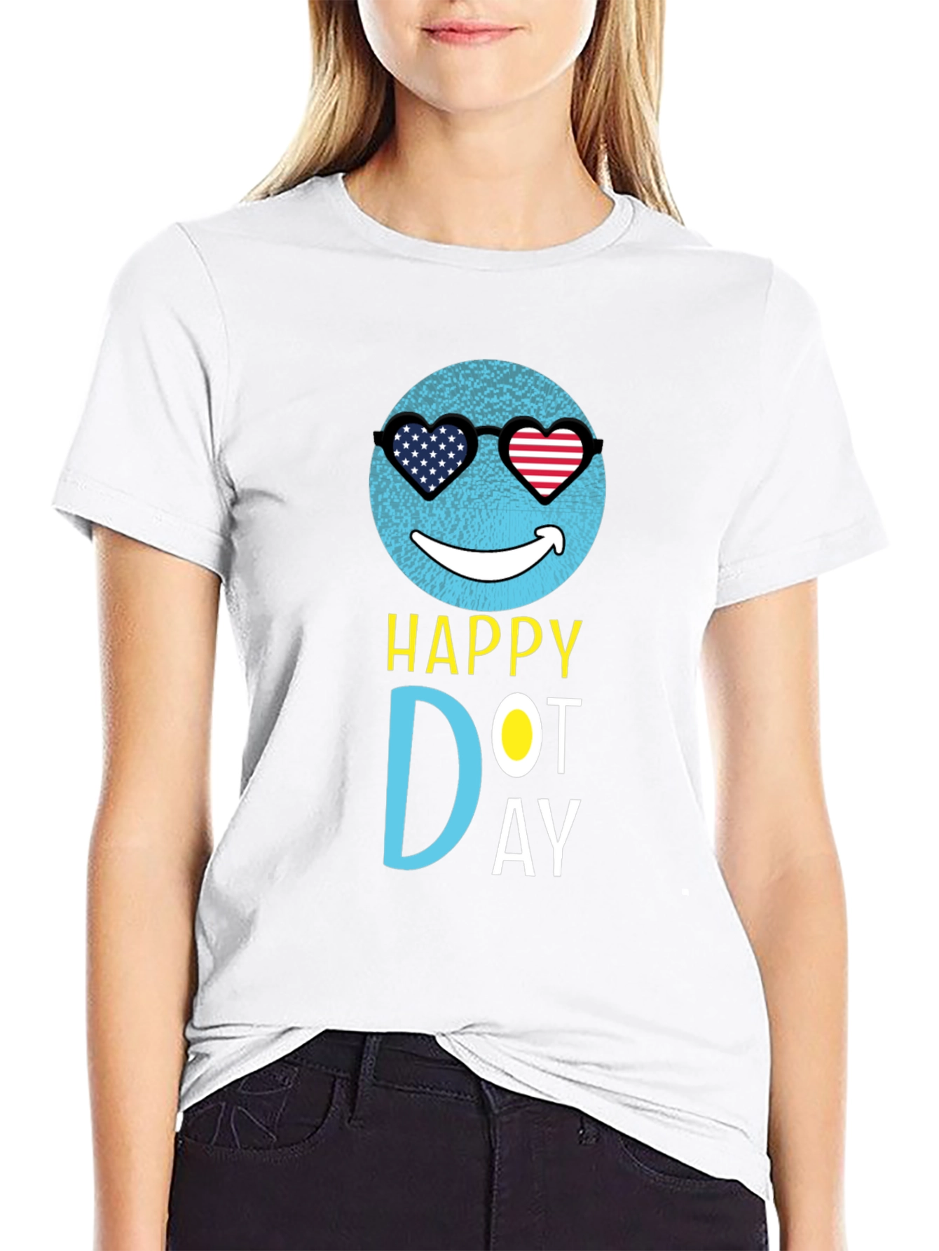 Happy Dot Day T-Shirt - Patriotic Emoji Design