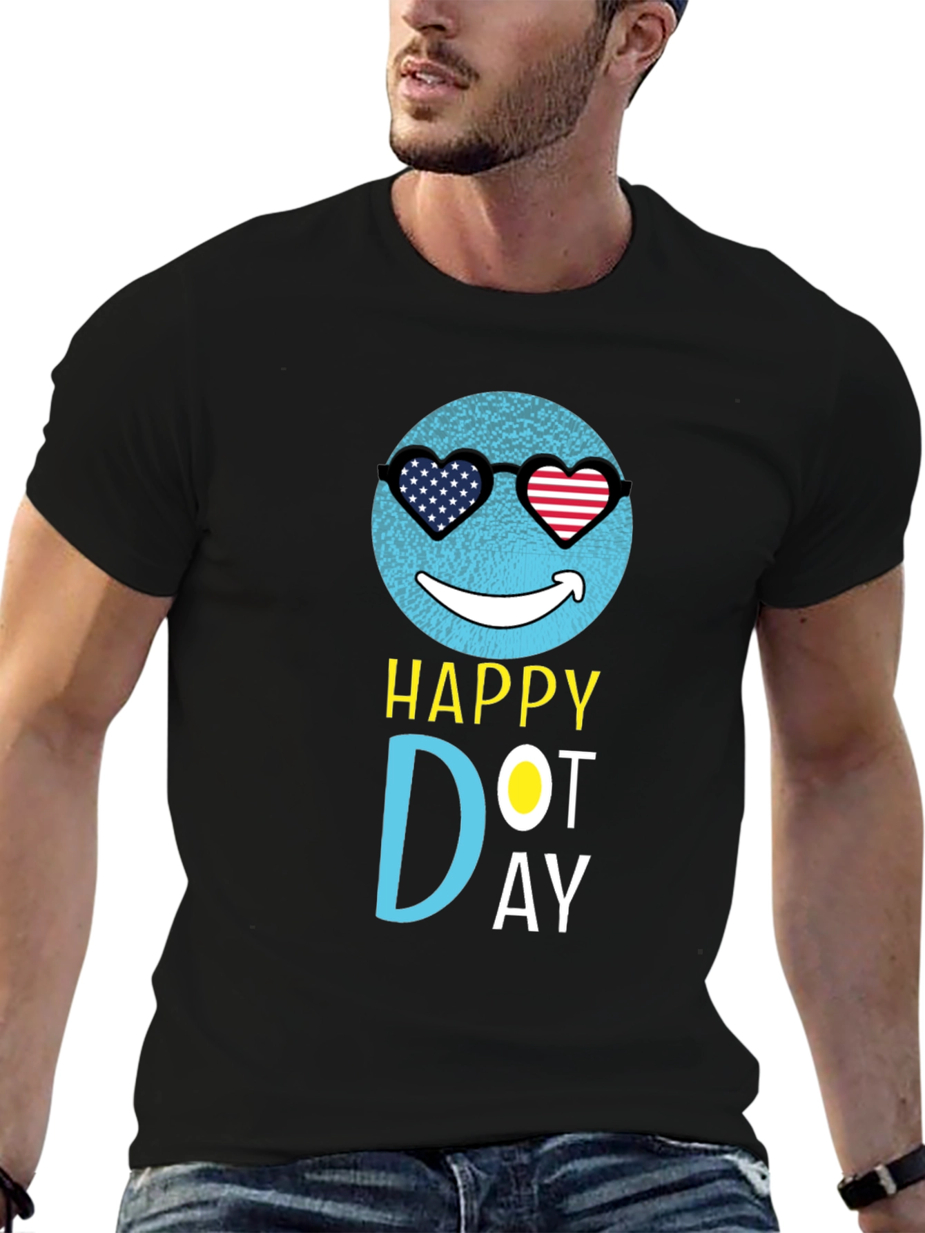 Happy Dot Day T-Shirt - Patriotic Emoji Design