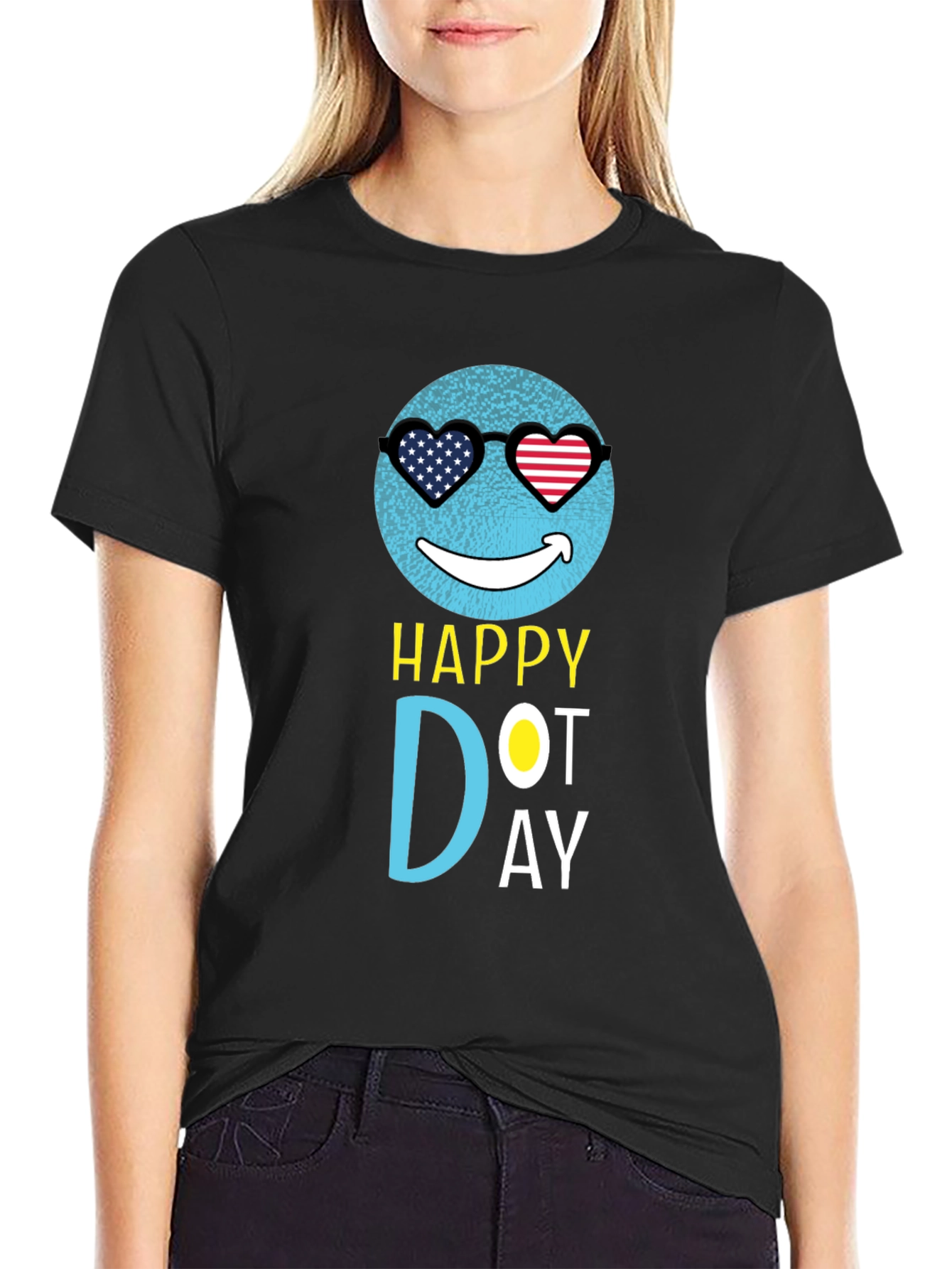 Happy Dot Day T-Shirt - Patriotic Emoji Design
