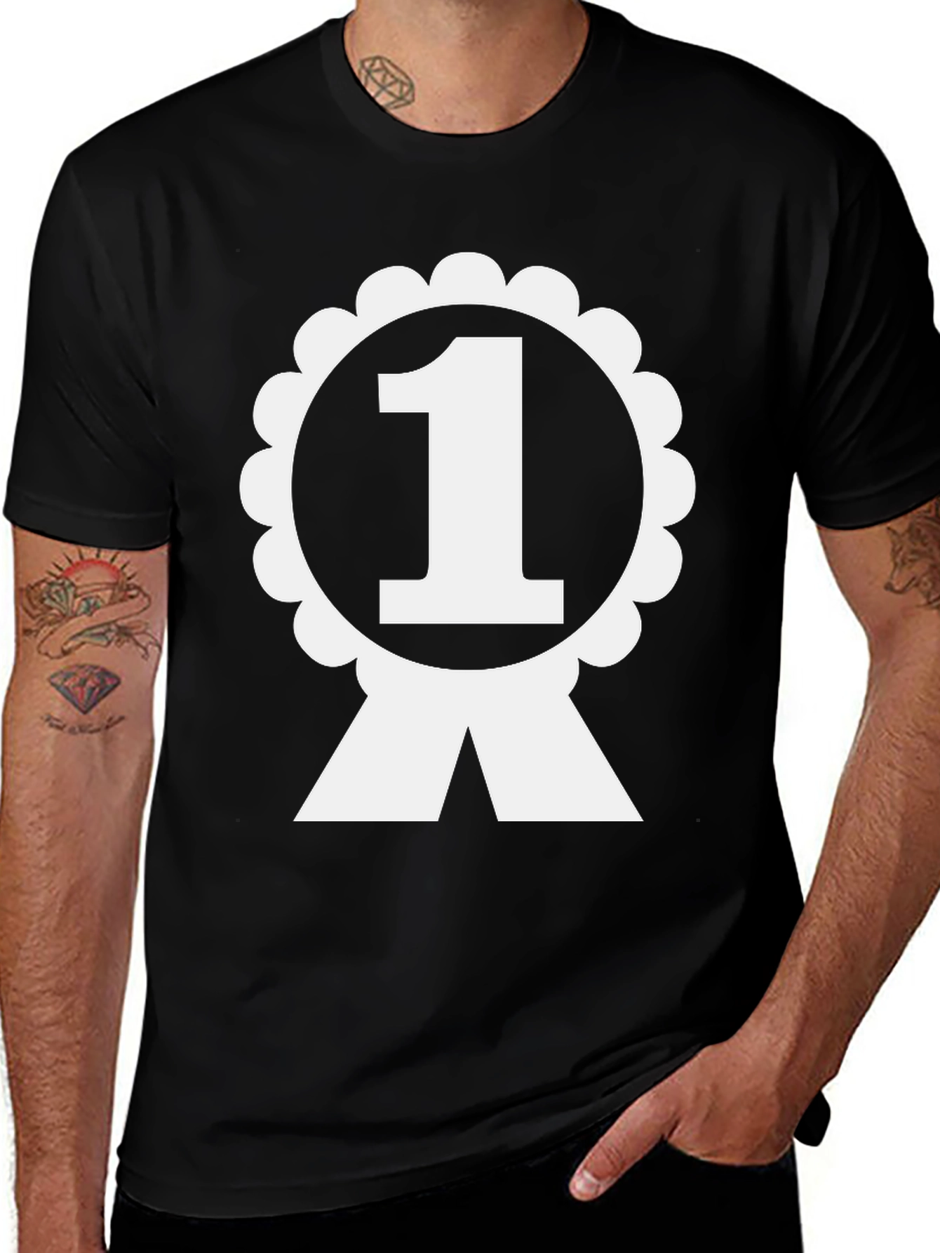 Winner #1 T-Shirt - Black Cotton Tee