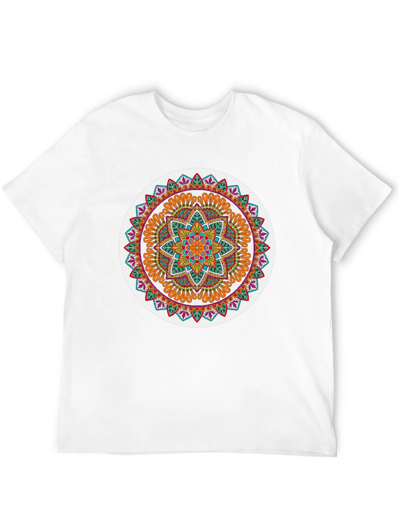 Mandala Graphic Tee - Stylish Round Design