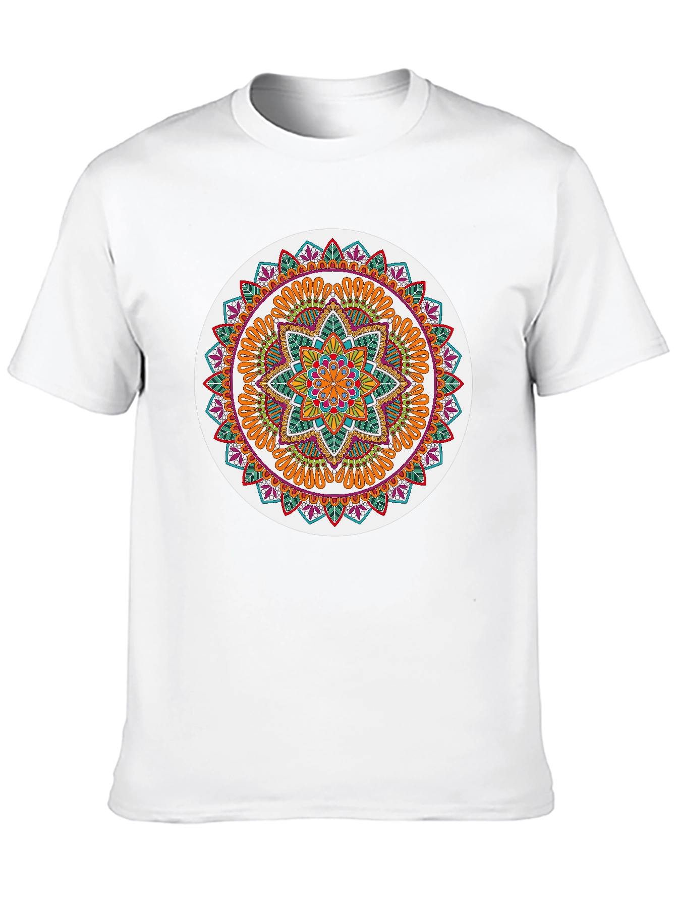 Mandala Graphic Tee - Stylish Round Design