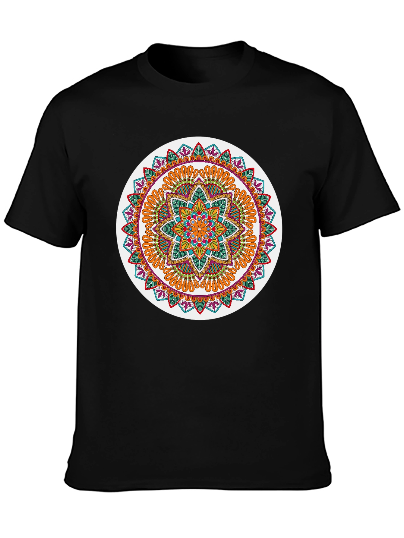 Mandala Graphic Tee - Stylish Round Design