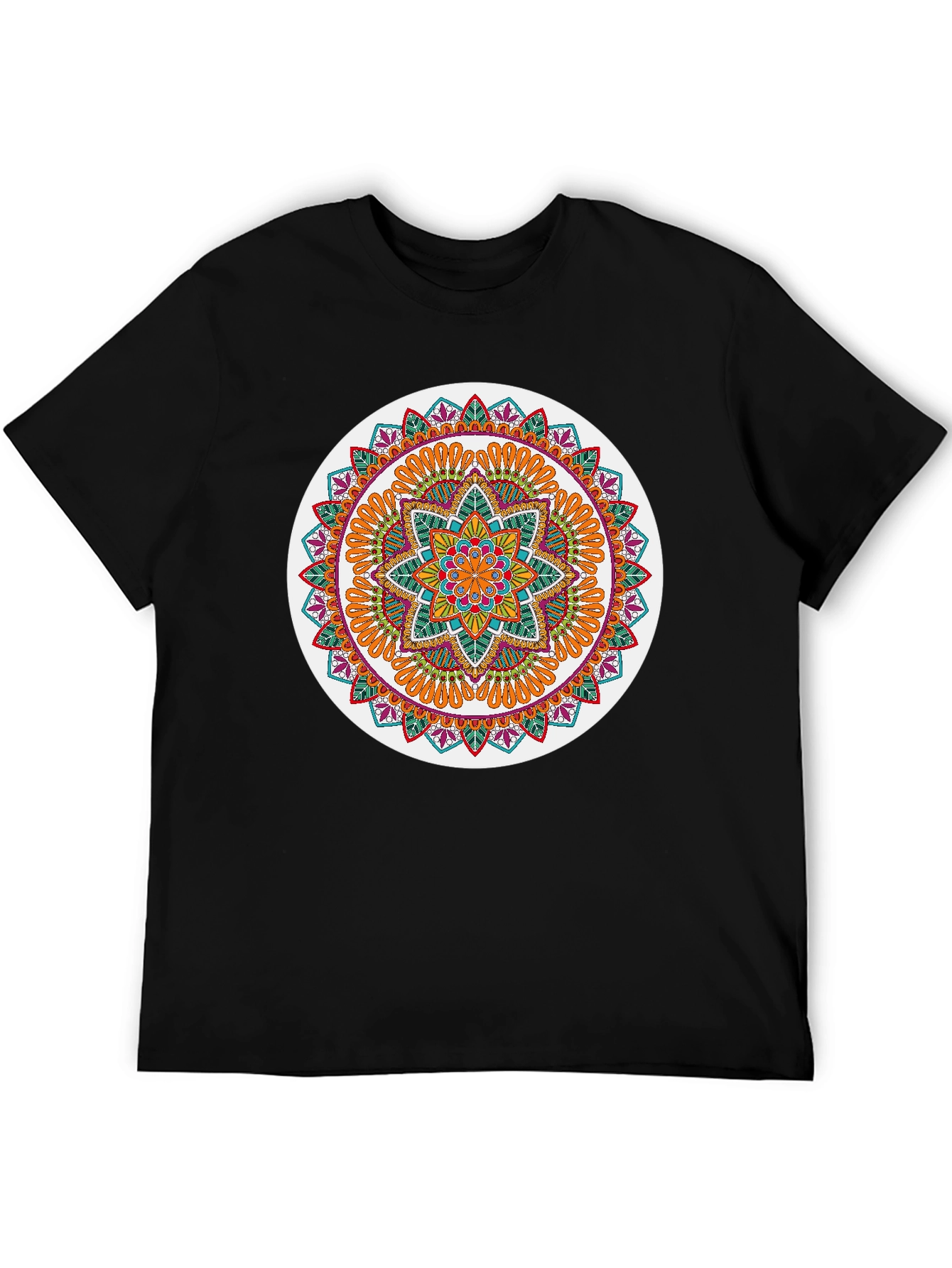 Mandala Graphic Tee - Stylish Round Design