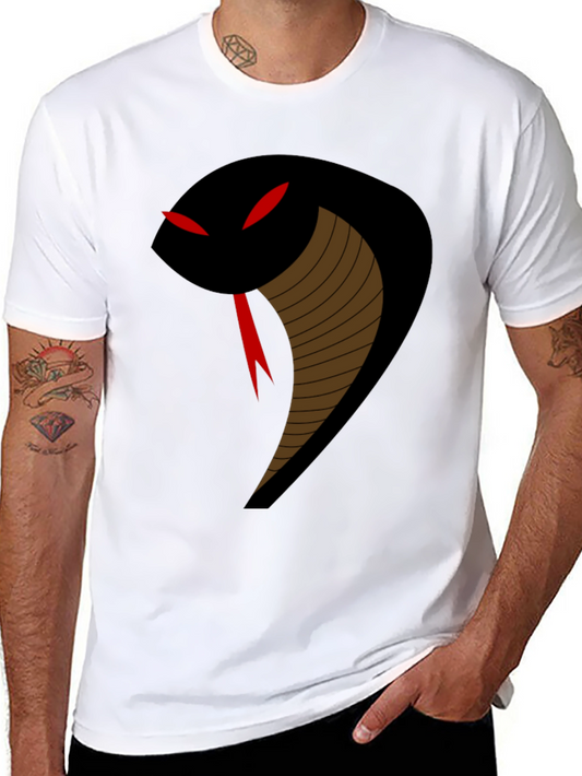 Cobra Snake Graphic T-Shirt - Mens Black Tee