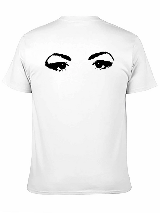 Intriguing Eyes Graphic Tee - Black Cotton