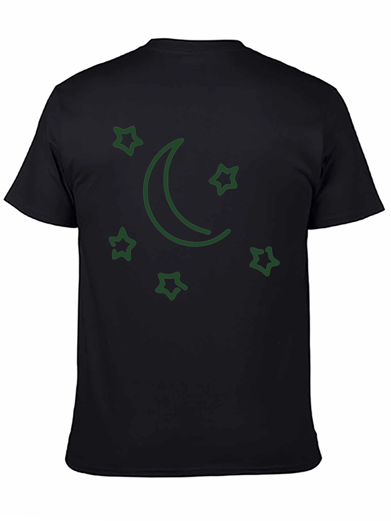 Stars and Moon Black Graphic Tee