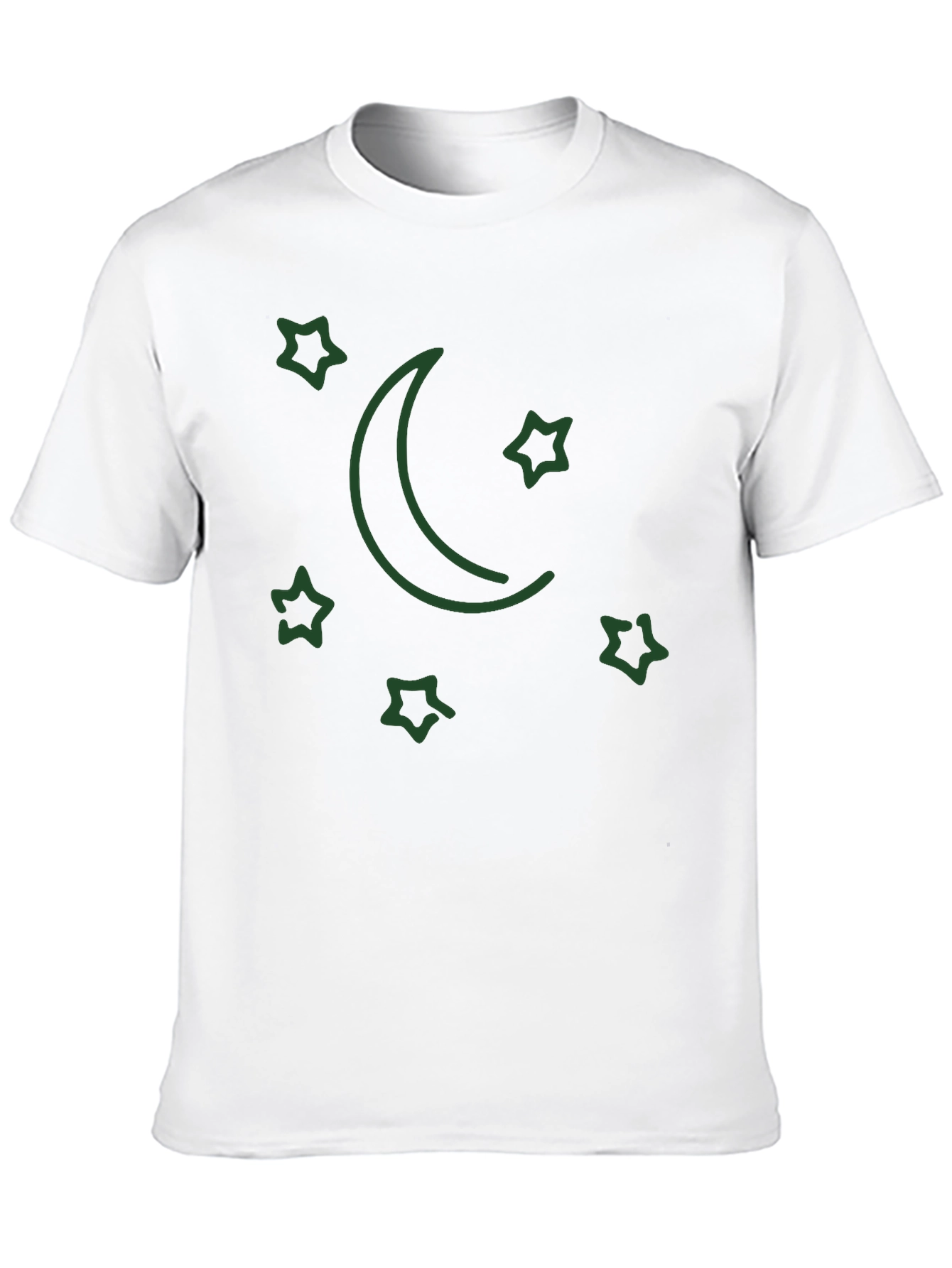 Stars and Moon Black Graphic Tee