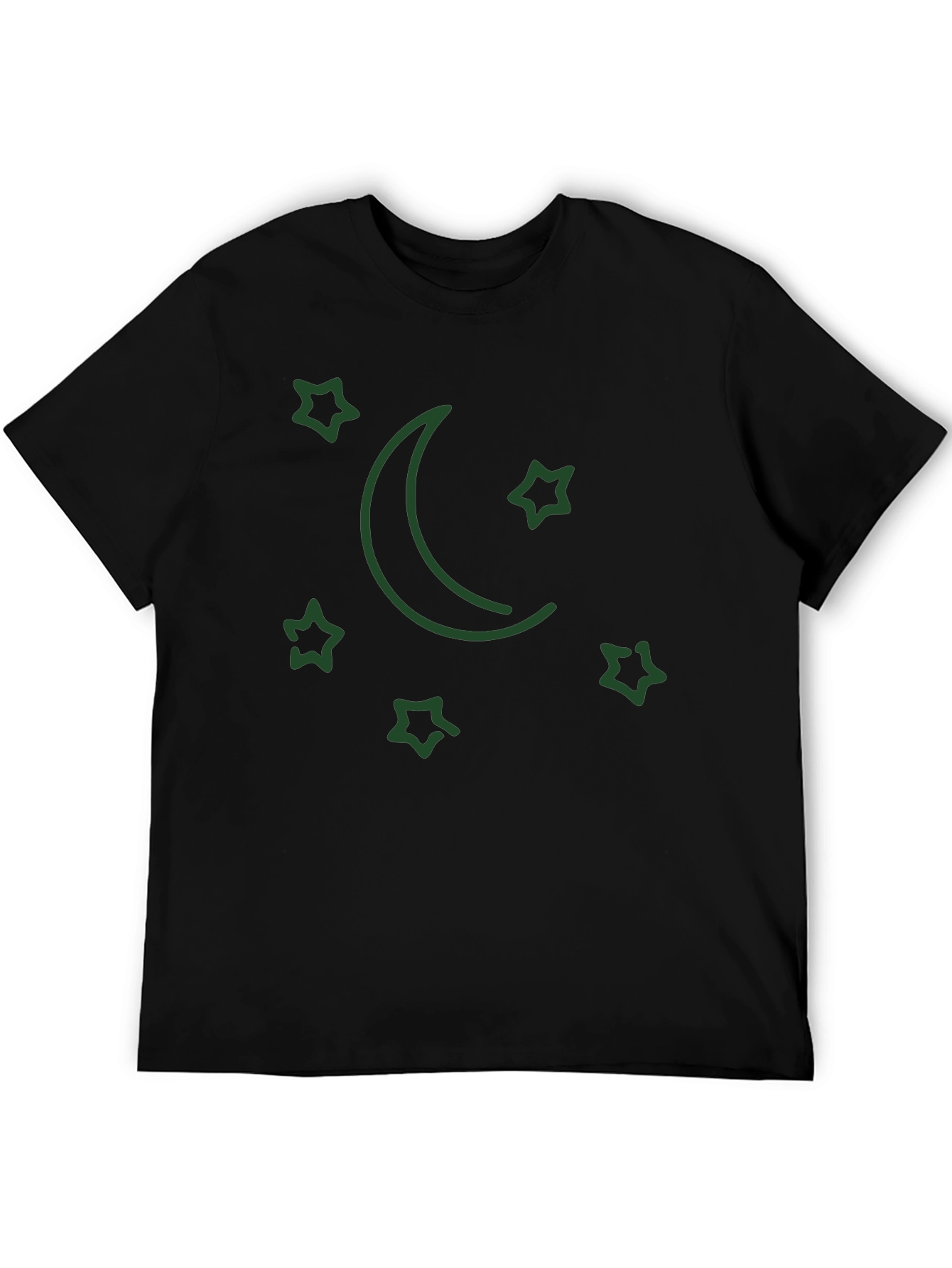 Stars and Moon Black Graphic Tee