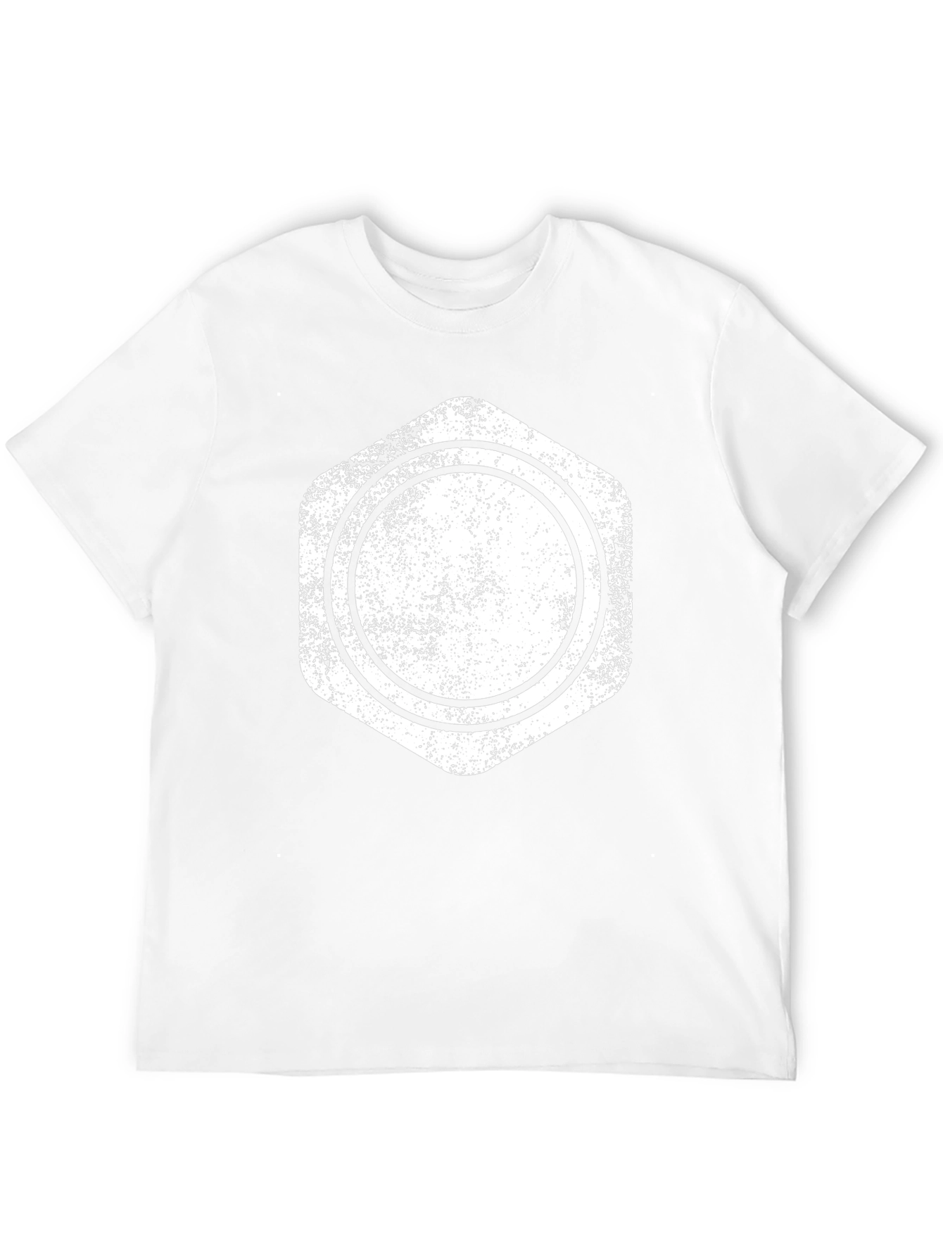 Graphic Tee - Distressed Hexagon Circle Design