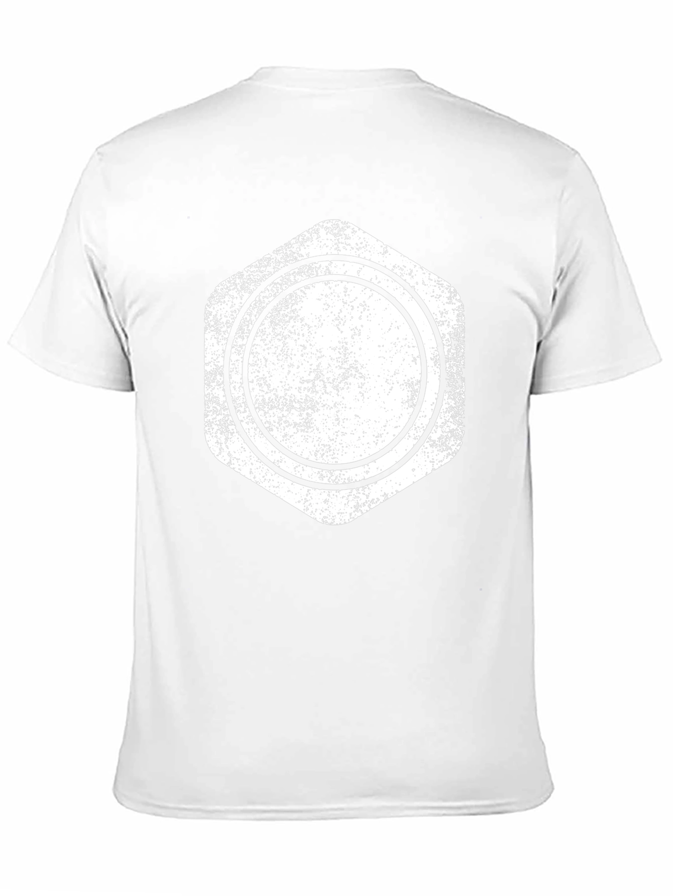 Graphic Tee - Distressed Hexagon Circle Design
