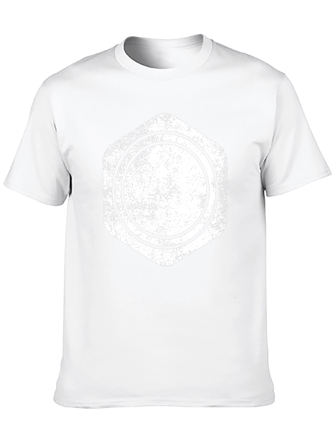 Graphic Tee - Distressed Hexagon Circle Design