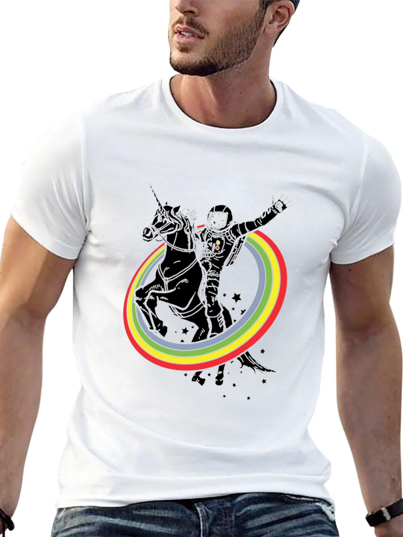 Astronaut Unicorn Rainbow T-Shirt