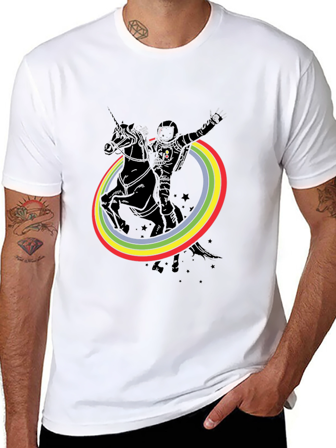 Astronaut Unicorn Rainbow T-Shirt