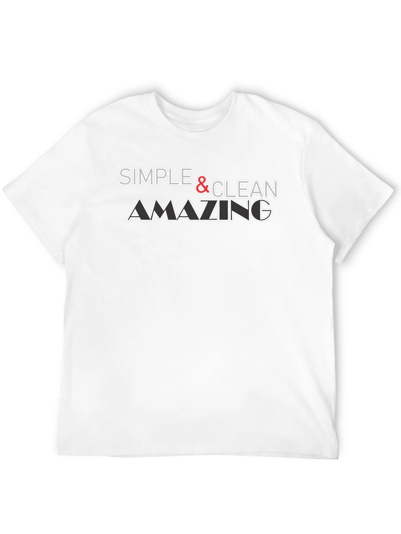 Simple & Clean Amazing Graphic Tee - Black T-Shirt