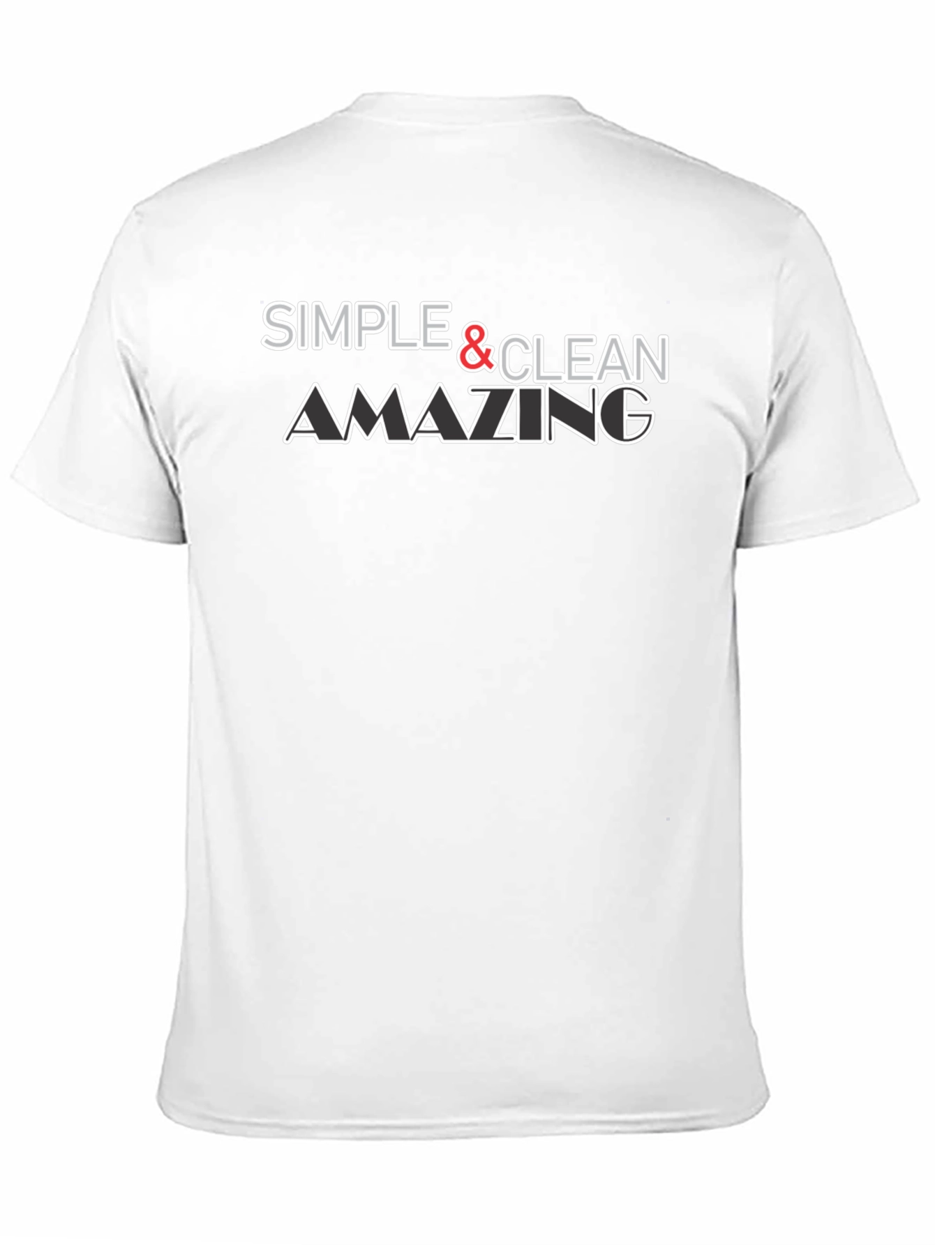 Simple & Clean Amazing Graphic Tee - Black T-Shirt