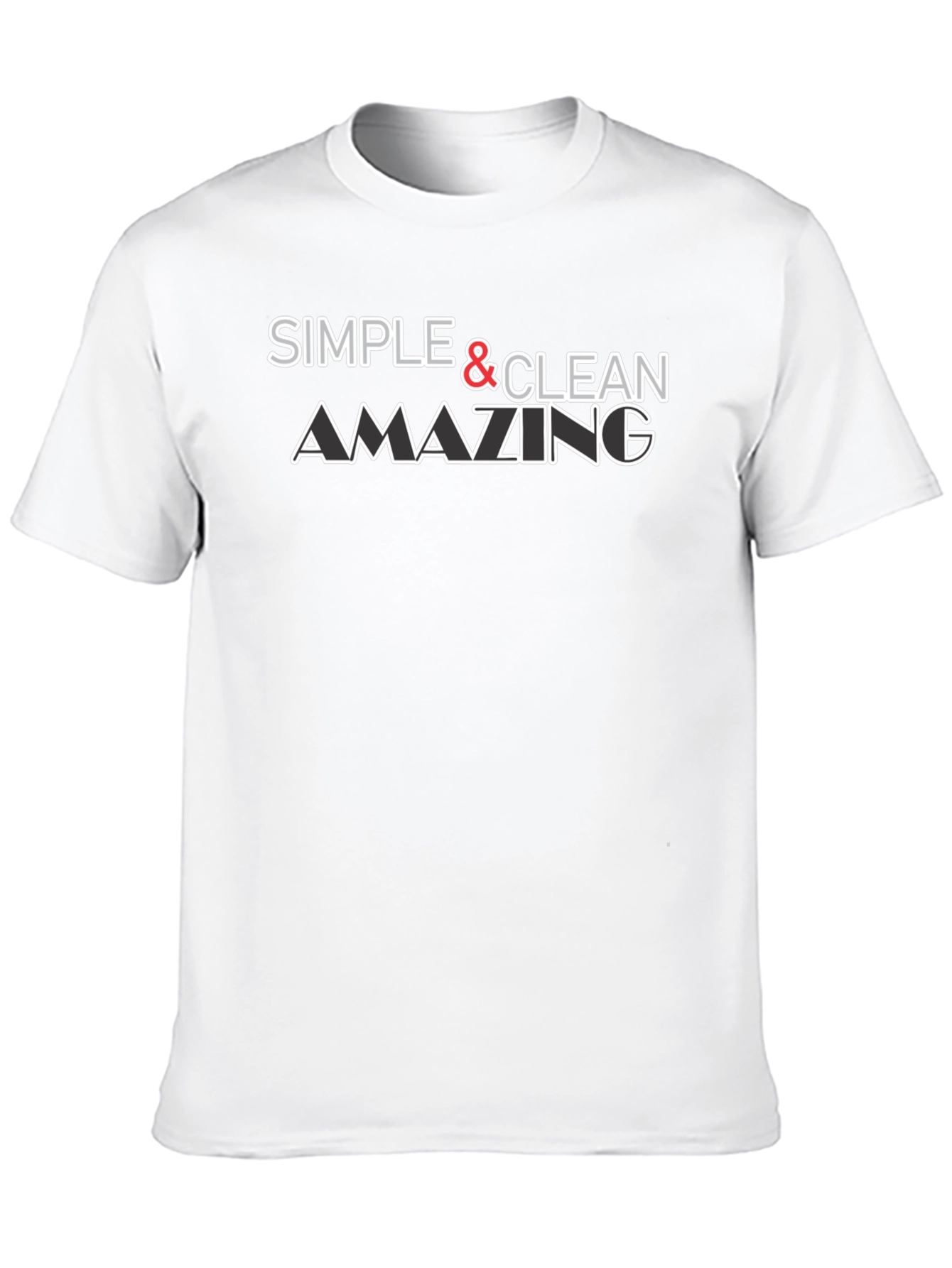 Simple & Clean Amazing Graphic Tee - Black T-Shirt