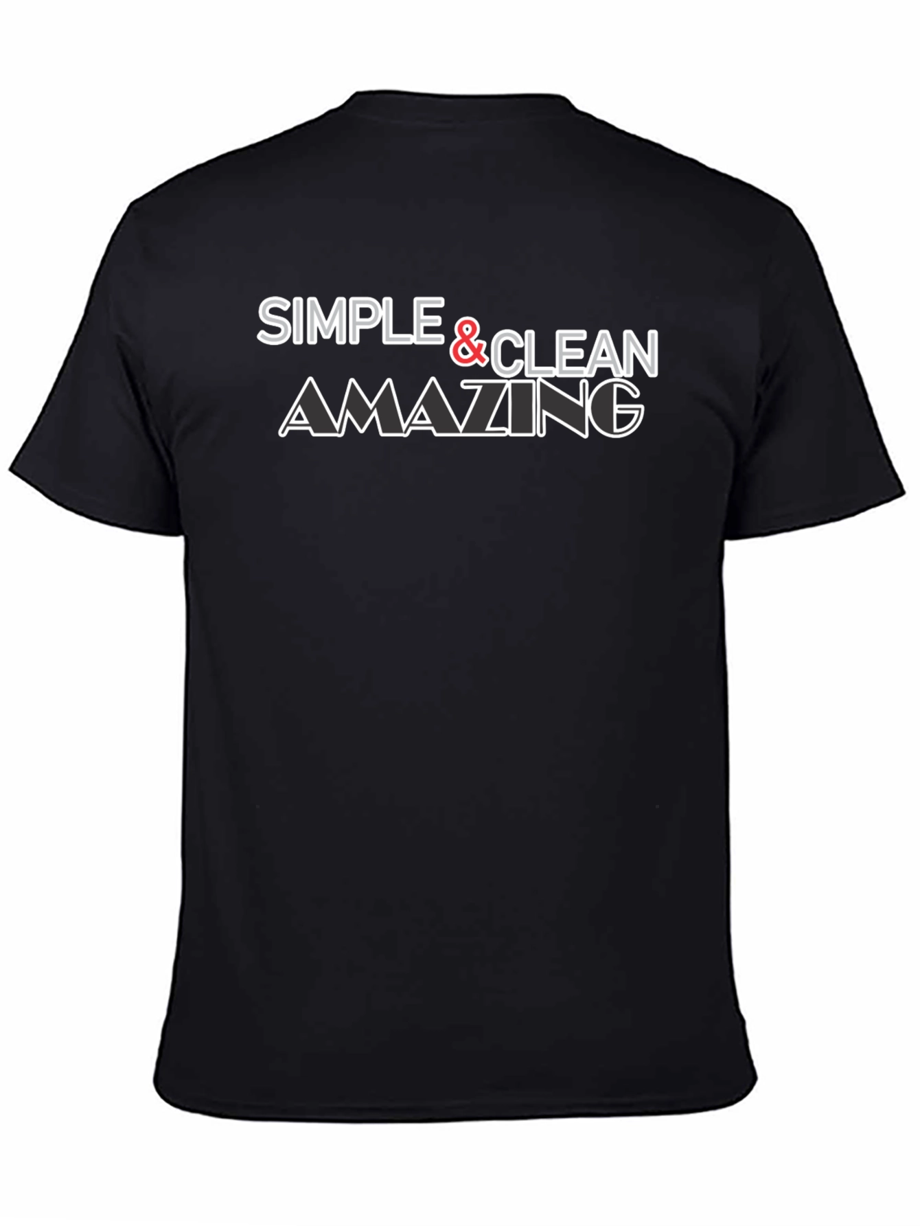 Simple & Clean Amazing Graphic Tee - Black T-Shirt