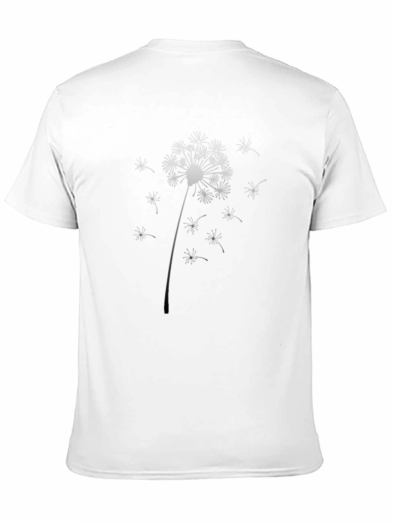 Dandelion Print Black T-Shirt - Casual Menswear