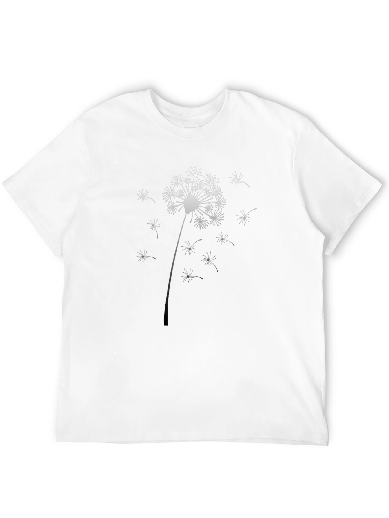 Dandelion Print Black T-Shirt - Casual Menswear