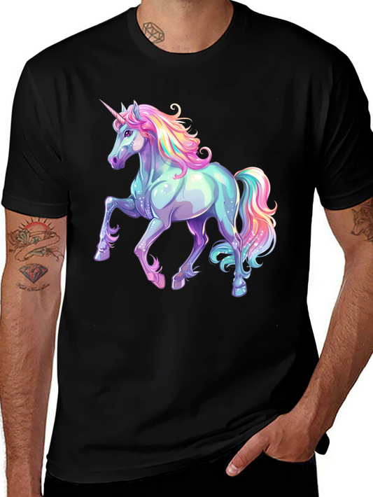 Unicorn Graphic Tee - Black Cotton Comfort