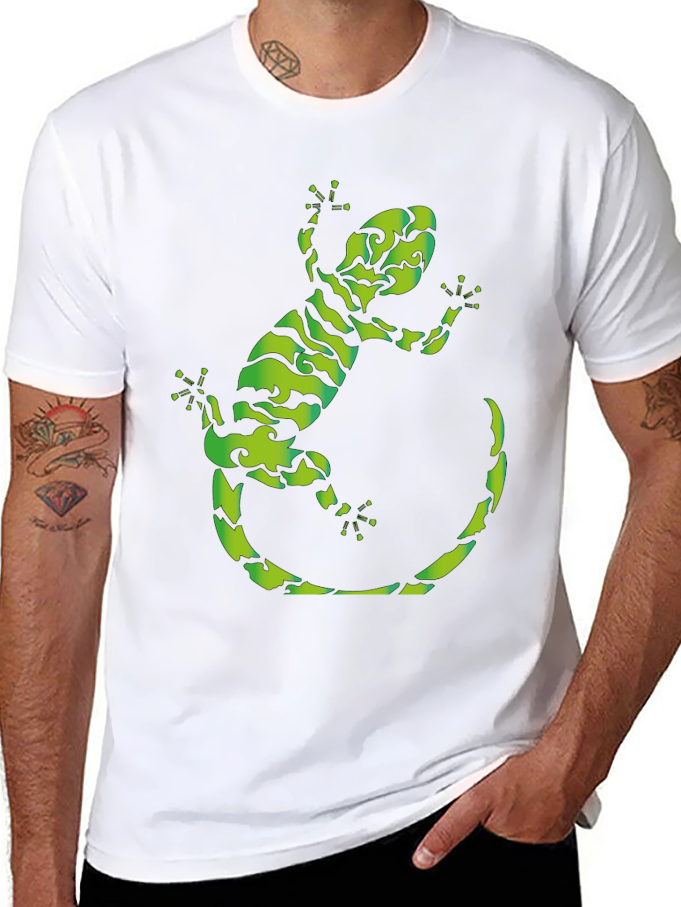 Gecko Graphic Tee - Cool Reptile Design