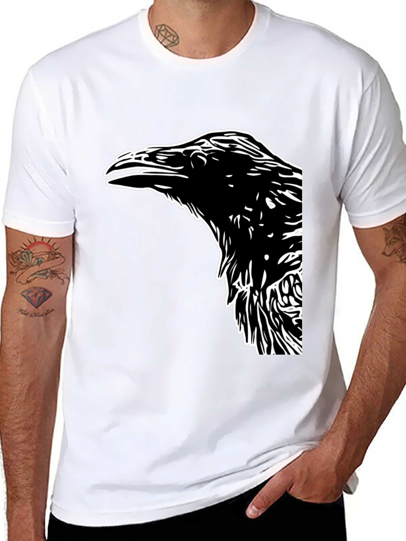 Raven Graphic Tee - Mens Black T-Shirt