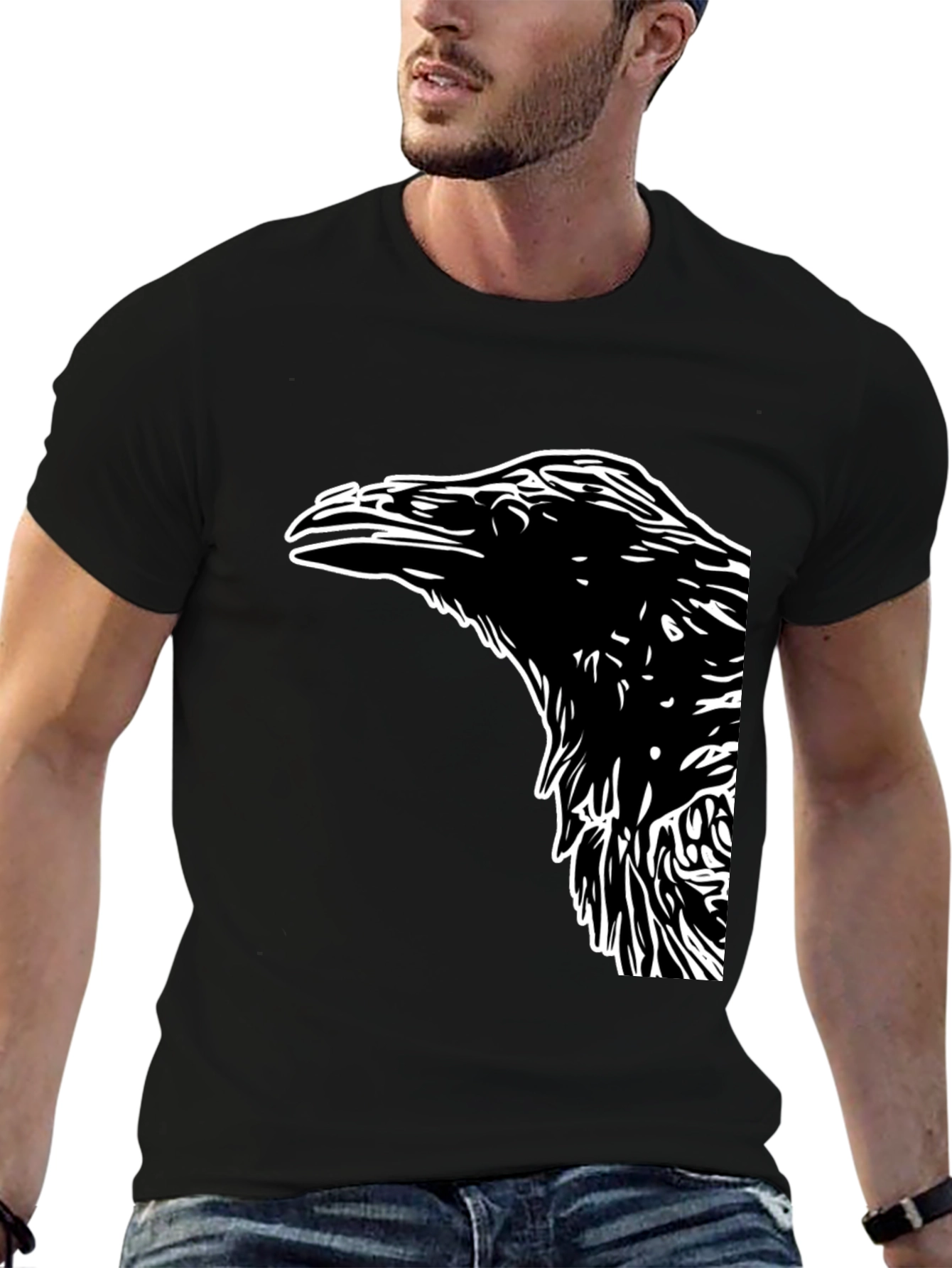 Raven Graphic Tee - Mens Black T-Shirt