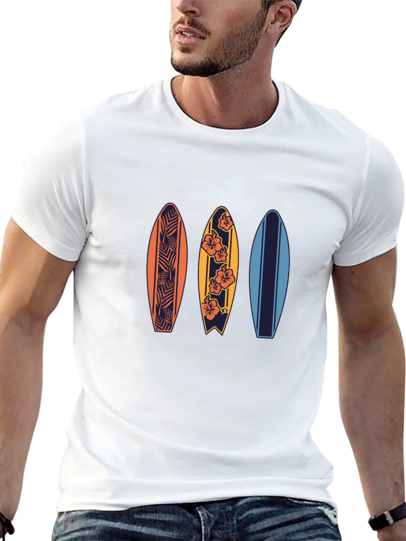 Surfboard Graphic T-Shirt | Beach Vibes