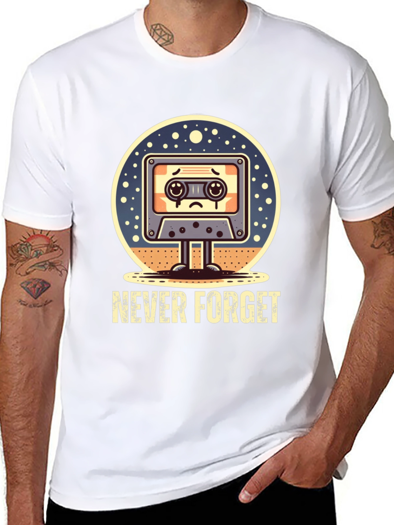 Never Forget Retro Cassette Tape T-Shirt