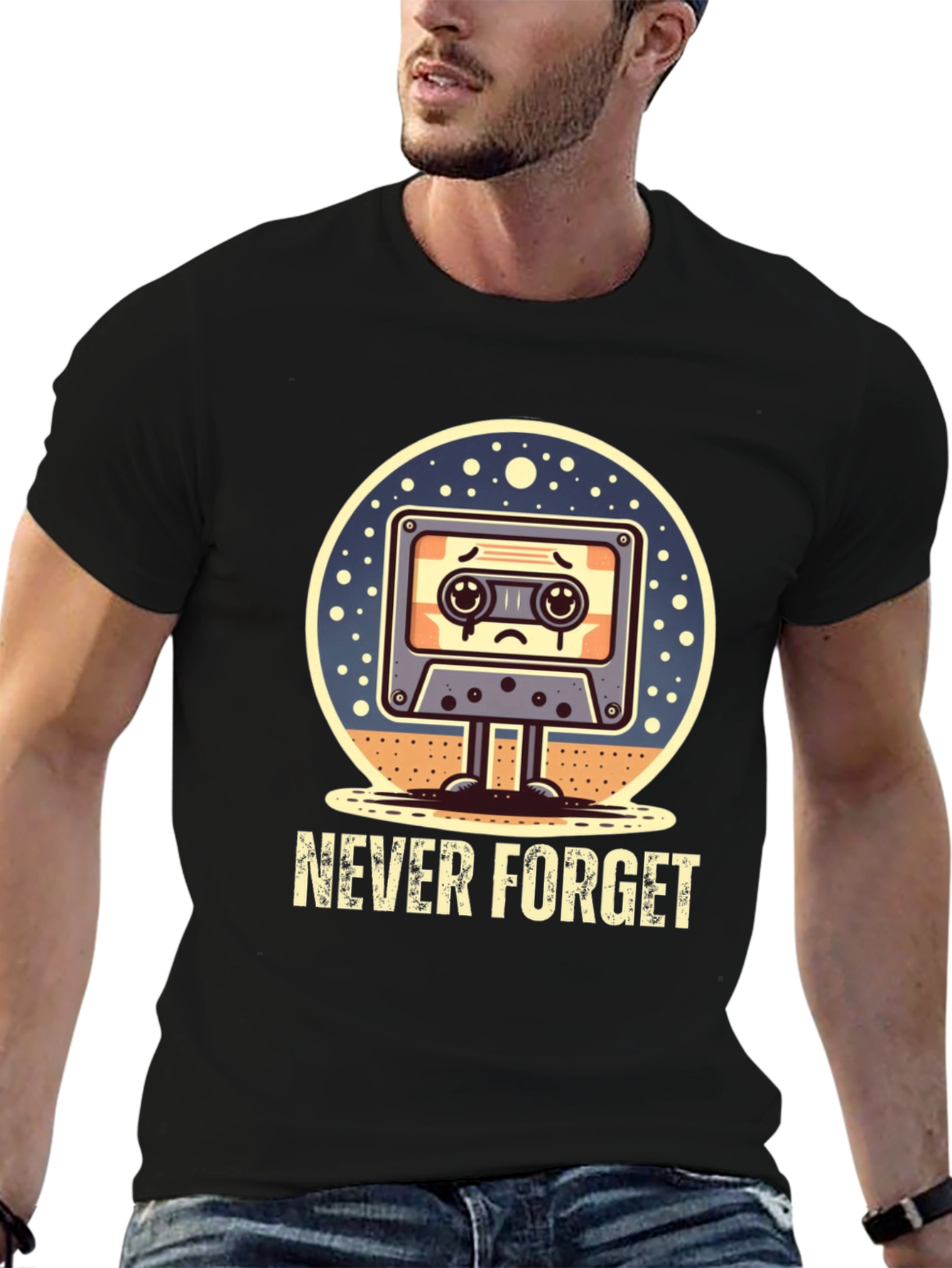 Never Forget Retro Cassette Tape T-Shirt