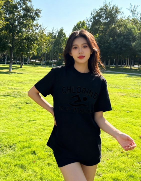 Chlorine Is My Perfume Swimming T-Shirt - Black Swimmer Gift Tee