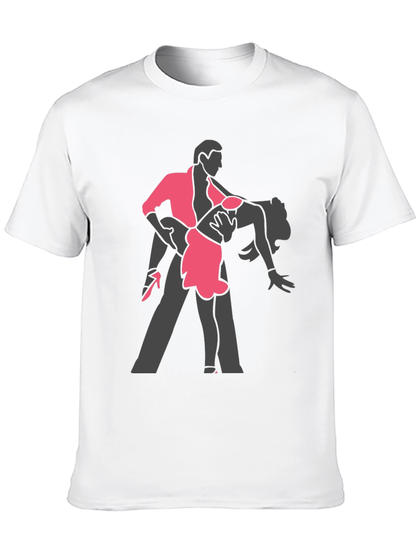 Dancing Couple Graphic Tee - Stylish Black T-Shirt