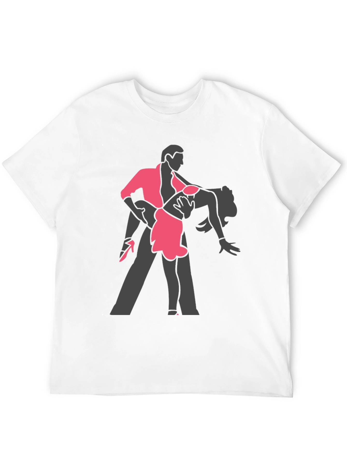 Dancing Couple Graphic Tee - Stylish Black T-Shirt