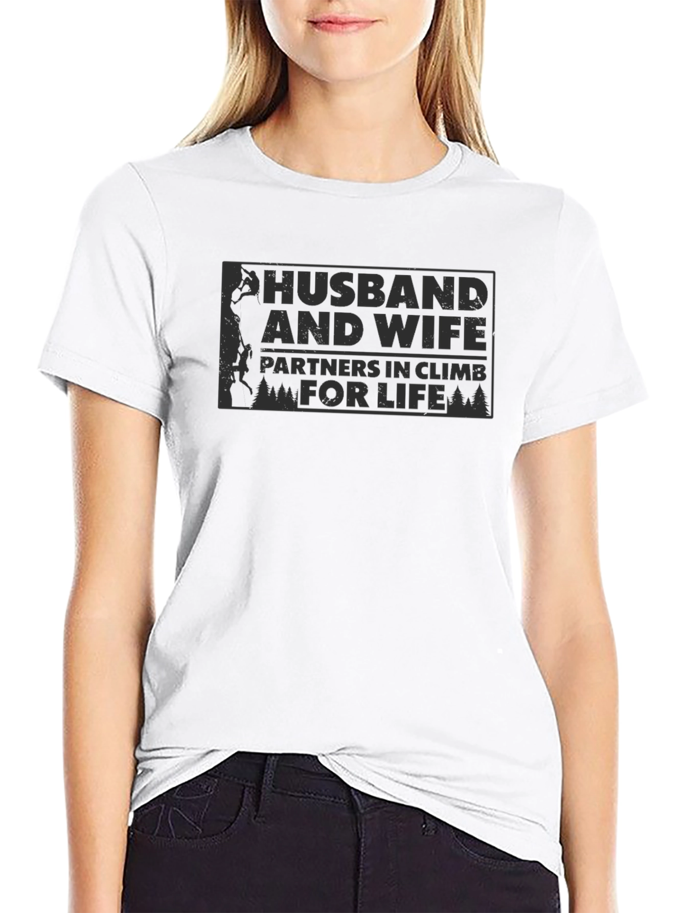 Husband and Wife Climbing Partners T-Shirt