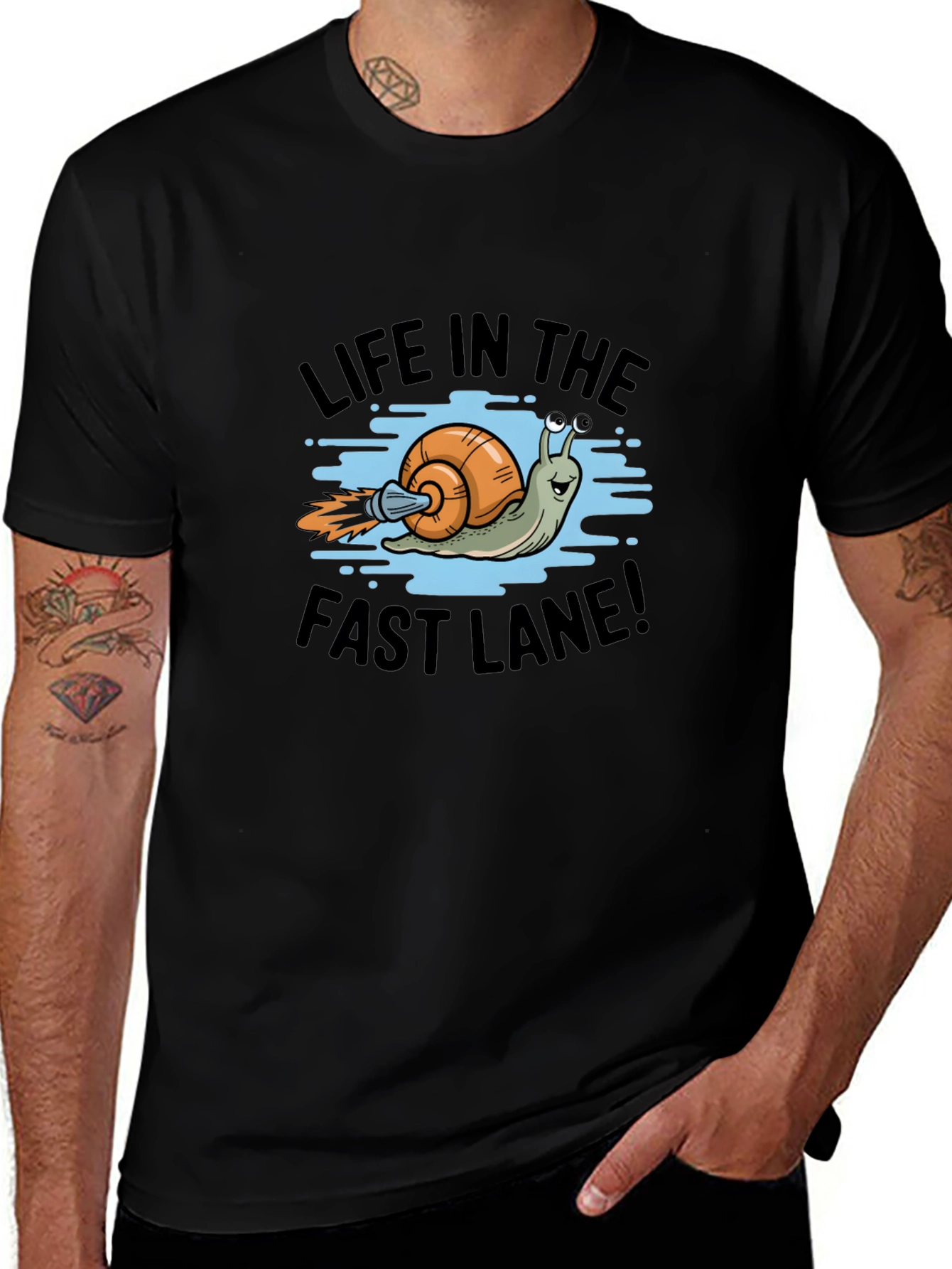 Life in the Fast Lane Snail Graphic T-Shirt