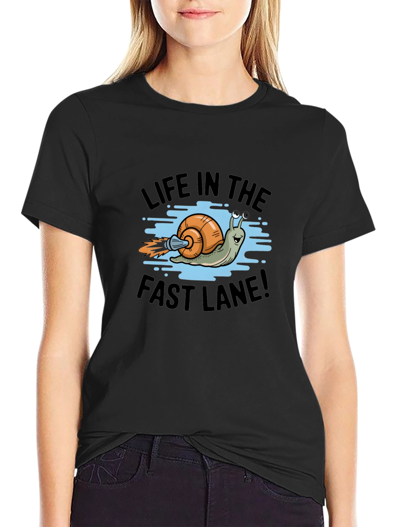 Life in the Fast Lane Snail Graphic T-Shirt